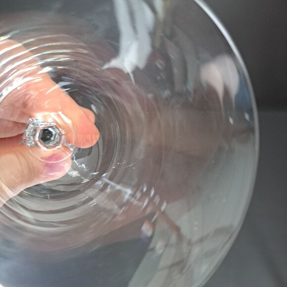 Royal Bavarian Crystal Wine Water Glass 6.5" Faceted Stemware Goblet Germany - Picture 12 of 14